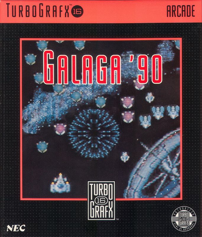Galaga '88 box art for PC Engine